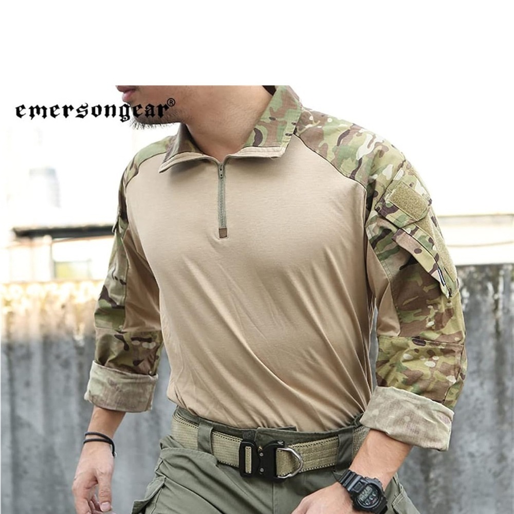 Men's Combat Shirts Tactical Long Sleeve Shirt With Elbow Pads Military BDU L - Picture 2 of 10